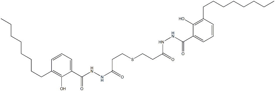 3,3'-Thiodi[propionic acid N'-(3-octylsalicyloyl) hydrazide] Struktur