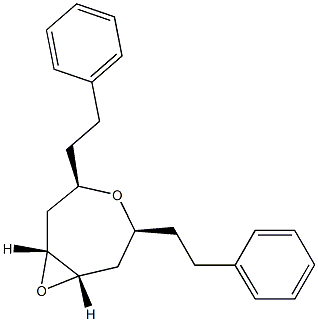 (2R,4R,5S,7S)-4,5-Epoxy-2,7-bis(2-phenylethyl)oxepane Struktur