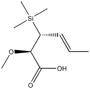 (2R,3R,4E)-2-Methoxy-3-(trimethylsilyl)-4-hexenoic acid Struktur