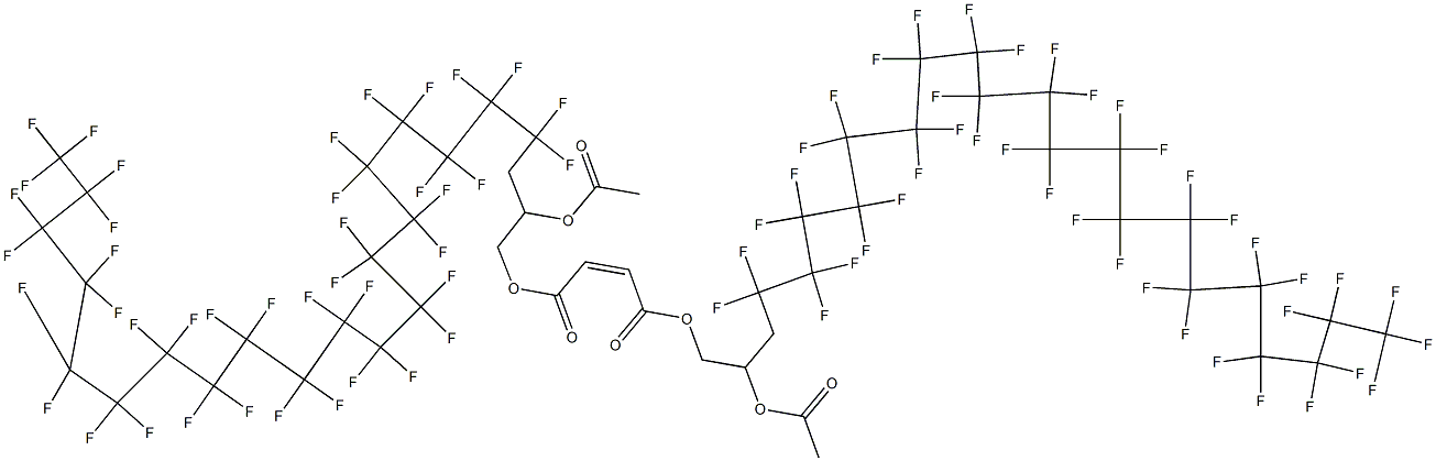 Maleic acid bis(2-acetyloxy-4,4,5,5,6,6,7,7,8,8,9,9,10,10,11,11,12,12,13,13,14,14,15,15,16,16,17,17,18,18,19,19,20,20,21,21,22,22,23,23,23-hentetracontafluorotricosyl) ester Struktur