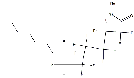 2,2,3,3,4,4,5,5,6,6,7,7,8,8-Tetradecafluoropentadecanoic acid sodium salt Struktur