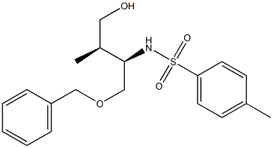 N-[(R)-1-[(R)-2-Hydroxy-1-methylethyl]-2-(benzyloxy)ethyl]-4-methylbenzenesulfonamide Struktur