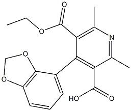 2,6-Dimethyl-4-[2,3-methylenebis(oxy)phenyl]-3,5-pyridinedicarboxylic acid 5-ethyl ester Struktur