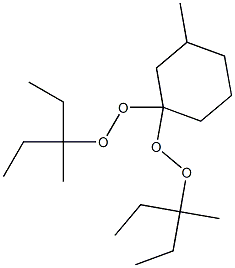 3-Methyl-1,1-bis(1-ethyl-1-methylpropylperoxy)cyclohexane Struktur