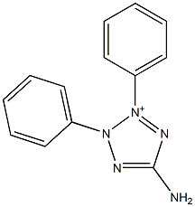 2,3-Diphenyl-5-amino-2H-tetrazol-3-ium Struktur