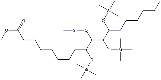 9,10,11,12-Tetrakis(trimethylsiloxy)octadecanoic acid methyl ester Struktur