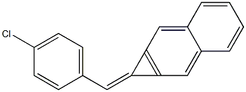 1-(4-Chlorophenylmethylene)-1H-cyclopropa[b]naphthalene Struktur