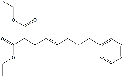 [(E)-2-Methyl-6-phenyl-2-hexenyl]malonic acid diethyl ester Struktur