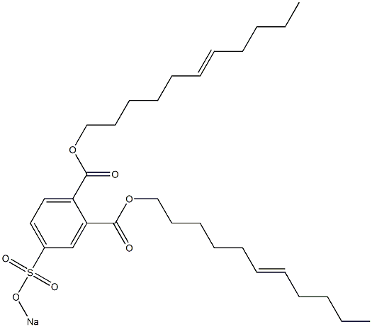 4-(Sodiosulfo)phthalic acid di(6-undecenyl) ester Struktur