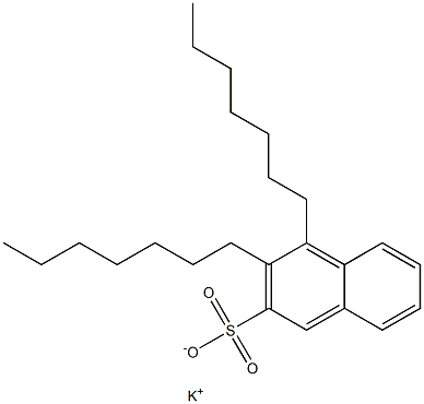 3,4-Diheptyl-2-naphthalenesulfonic acid potassium salt Struktur