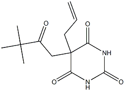 5-Allyl-5-(2-oxo-3,3-dimethylbutyl)-2,4,6(1H,3H,5H)-pyrimidinetrione Struktur