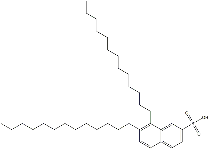 7,8-Ditridecyl-2-naphthalenesulfonic acid Struktur