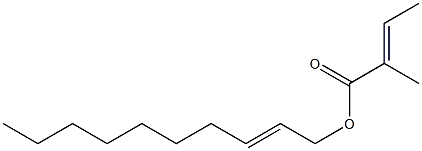 (E)-2-Methyl-2-butenoic acid 2-decenyl ester Struktur