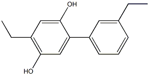 2-(3-Ethylphenyl)-5-ethylbenzene-1,4-diol Struktur