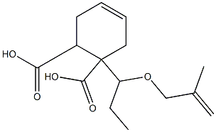 4-Cyclohexene-1,2-dicarboxylic acid hydrogen 1-[1-(methallyloxy)propyl] ester Struktur