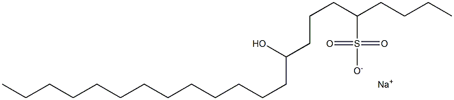 9-Hydroxydocosane-5-sulfonic acid sodium salt Struktur