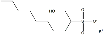 1-Hydroxydecane-2-sulfonic acid potassium salt Struktur