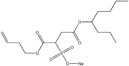 2-(Sodiosulfo)succinic acid 4-octyl 1-(3-butenyl) ester Struktur