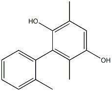 2,5-Dimethyl-3-(2-methylphenyl)benzene-1,4-diol Struktur