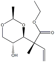 (2R,4S,5R)-4-[(1R)-1-(Ethoxycarbonyl)methyl-2-propenyl]-2-methyl-1,3-dioxan-5-ol Struktur