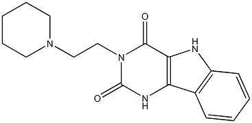 3-[2-(1-Piperidinyl)ethyl]-1H-pyrimido[5,4-b]indole-2,4(3H,5H)-dione Struktur