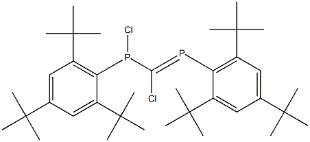 (Z)-1,3-Bis[2,4,6-tri(tert-butyl)phenyl]-2,3-dichloro-1,3-diphospha-1-propene Struktur