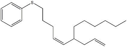 (5Z)-4-Hexyl-9-phenylthio-1,5-nonadiene Struktur