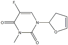 1-(2,3-Dihydrofuran-2-yl)-5-fluoro-3-methyluracil Struktur