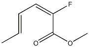 (2E,4E)-2-Fluoro-2,4-hexadienoic acid methyl ester Struktur