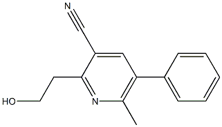 2-(2-Hydroxyethyl)-5-phenyl-6-methylpyridine-3-carbonitrile Struktur