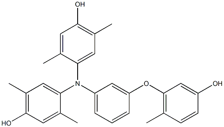 N,N-Bis(4-hydroxy-2,5-dimethylphenyl)-3-(3-hydroxy-6-methylphenoxy)benzenamine Struktur