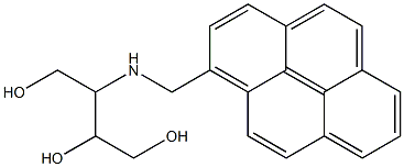 1-(2,3-Dihydroxy-1-hydroxymethylpropylaminomethyl)pyrene Struktur