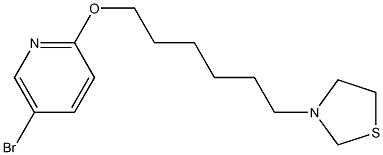 5-Bromo-2-[[6-(3-thiazolidinyl)hexyl]oxy]pyridine Struktur