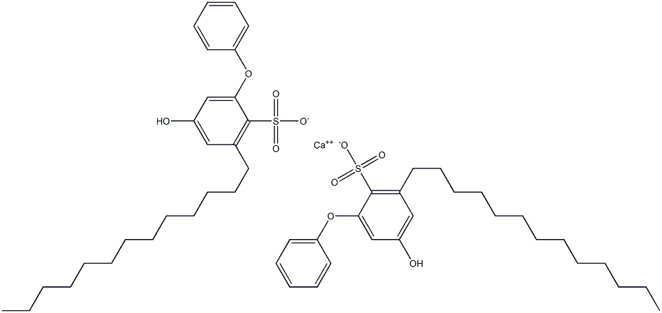 Bis(5-hydroxy-3-tridecyl[oxybisbenzene]-2-sulfonic acid)calcium salt Struktur