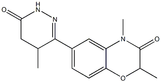 2,4-Dimethyl-6-[(1,4,5,6-tetrahydro-4-methyl-6-oxopyridazin)-3-yl]-4H-1,4-benzoxazin-3(2H)-one Struktur