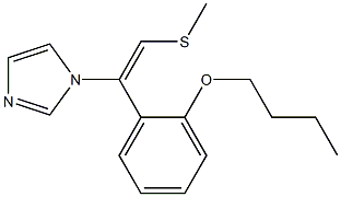 1-[(E)-2-Methylthio-1-[2-butoxyphenyl]ethenyl]-1H-imidazole Struktur