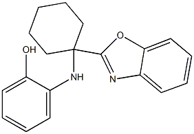 2-[1-(2-Hydroxyphenylamino)cyclohexyl]benzoxazole Struktur