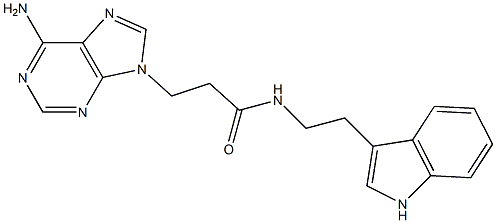 N-[2-(1H-Indol-3-yl)ethyl]-3-[6-amino-9H-purin-9-yl]propionamide Struktur