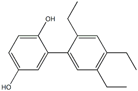 2-(2,4,5-Triethylphenyl)benzene-1,4-diol Struktur