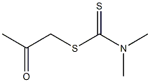 Dimethyldithiocarbamic acid acetonyl ester Struktur