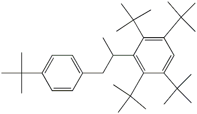 2-(2,3,5,6-Tetra-tert-butylphenyl)-1-(4-tert-butylphenyl)propane Struktur