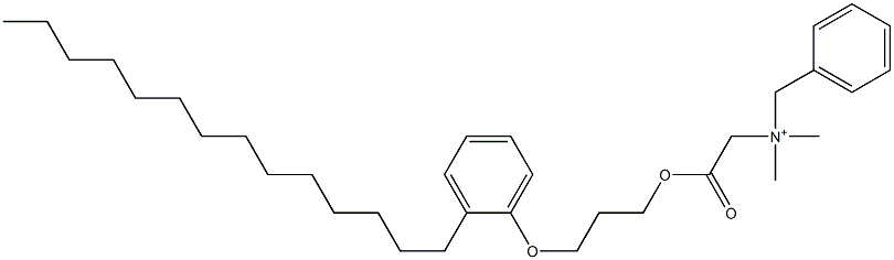 N,N-Dimethyl-N-benzyl-N-[[[3-(2-tetradecylphenyloxy)propyl]oxycarbonyl]methyl]aminium Struktur