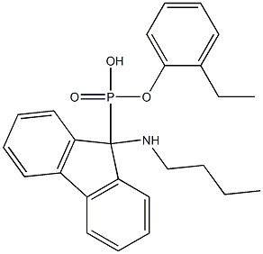 [9-(Butylamino)-9H-fluoren-9-yl]phosphonic acid ethylphenyl ester Struktur