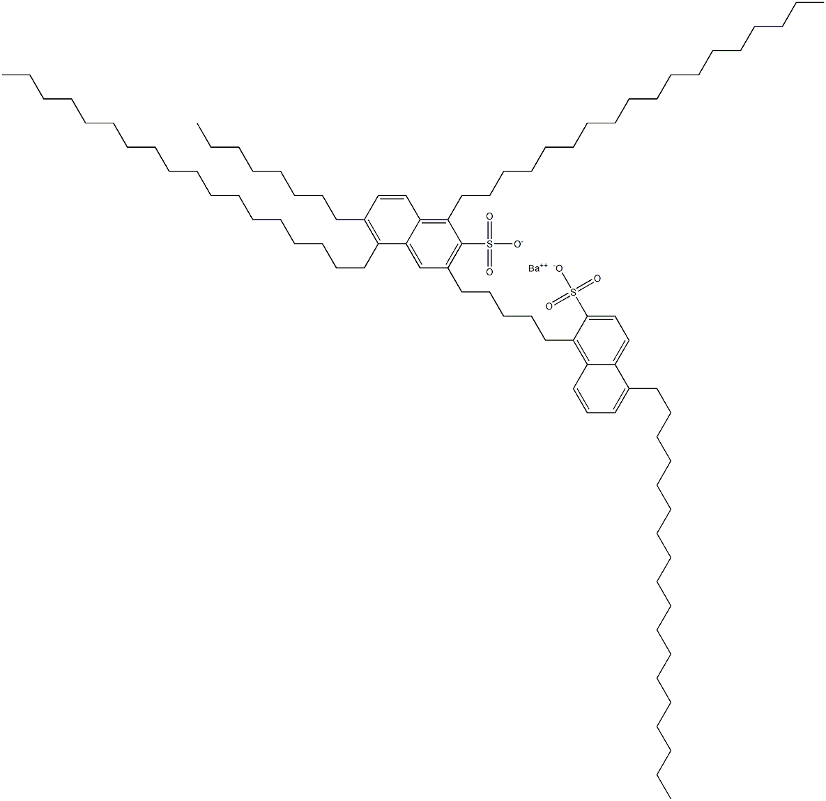 Bis(1,5-dioctadecyl-2-naphthalenesulfonic acid)barium salt Struktur