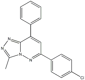 6-(4-Chlorophenyl)-8-phenyl-3-methyl-1,2,4-triazolo[4,3-b]pyridazine Struktur