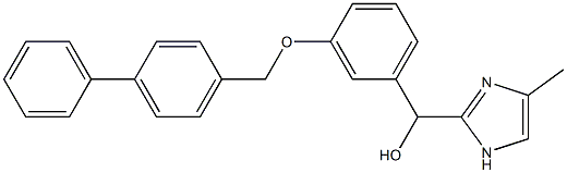 [3-[(1,1'-Biphenyl-4-yl)methoxy]phenyl](4-methyl-1H-imidazol-2-yl)methanol Struktur