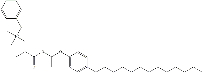 N,N-Dimethyl-N-benzyl-N-[2-[[1-(4-tridecylphenyloxy)ethyl]oxycarbonyl]propyl]aminium Struktur