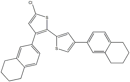 3,4'-Bis[(5,6,7,8-tetrahydronaphthalen)-2-yl]-5-chloro-2,2'-bithiophene Struktur