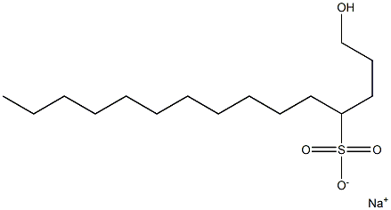 1-Hydroxypentadecane-4-sulfonic acid sodium salt Struktur