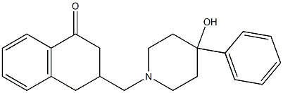 3-[(4-Hydroxy-4-phenyl-1-piperidinyl)methyl]-3,4-dihydronaphthalen-1(2H)-one Struktur